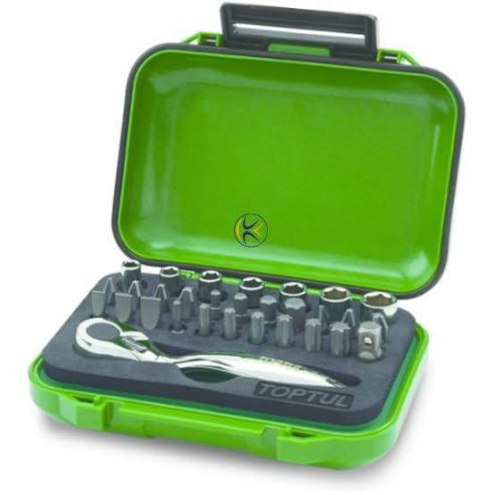 جعبه بکس و بیت 30 پارچه 1/4 اینچ تاپ تول TOPTUL مدل GABW3001+ ارسال رایگان